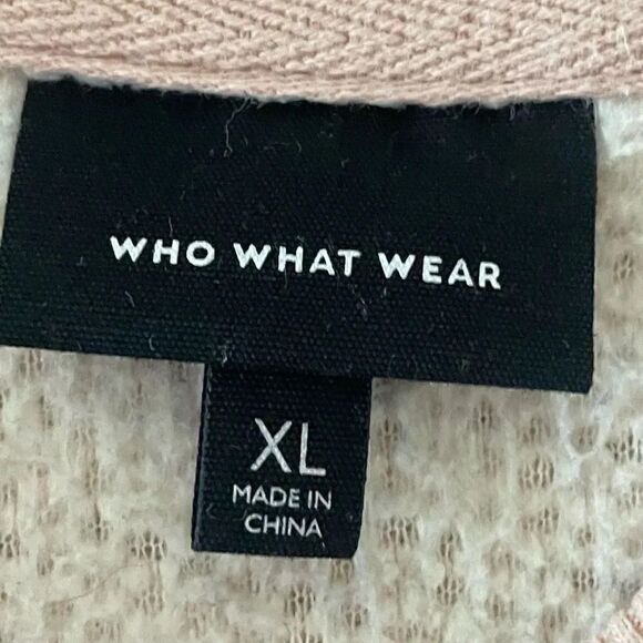 Who What Wear Women’s Sherpa Long Sleeves Sweatshirt Crewneck Brulee SZ XL - Picture 11 of 12
